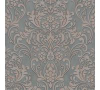 32604 - The New Design Book Damask Silver Grey Galerie Wallpaper