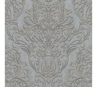 Galerie City Glam Damask Silver Grey Wallpaper 32605, Silver