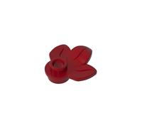 32607 Ornaments Plant, Plate 1x1 Round with 3 Leaves 50 Pieces GDS-1576 Compatible with Lego Building Blocks Color:Dark Red