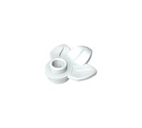 32607 Ornaments Plant, Plate 1x1 Round with 3 Leaves 50 Pieces GDS-1576 Compatible with Lego Building Blocks Color:Milky White