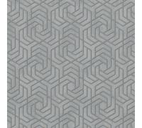 Galerie City Glam Geometric Silver Grey Wallpaper 32610, Silver