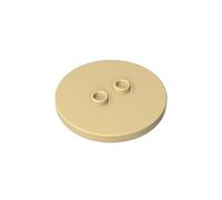 32627 4x4 Round Minifigure Baseplate 10 Pieces High-Precision MOC Building Bricks Replacement Parts Compatible with Lego bricks GDS-90362 Tan