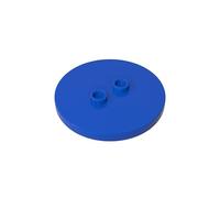 32627 4x4 Round Minifigure Baseplate MOC Building Blocks, Blue, 10 PCS