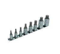 Laser Tools Spline Socket Bit Set 1/4"D 3/8"D & 1/2"D 8 Piece