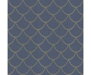32723 - City Glam Geometric Arch Blue Gold Galerie Wallpaper
