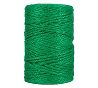 328 Feet 3mm Thick Natural Jute Twine, 3Ply Heavy Duty Industrial Packing Materials String Garden Twine for Arts, Crafts and Gift Wrapping (Green)