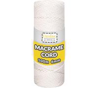 328 Feet White Macrame Cord | 300m | 6mm Thick | Cotton Rope 37