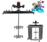 3280W Electric IBC Paint Mixer Tank Agitator Machine with Support Hanger 65-125cm Telescopic 0-800RPM Speed Adjustable for Ink Dye Viscous Liquid Stirring 1000L Capacity