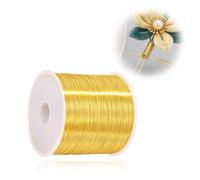 328FT 100M 0.4MM Gold Wire or Jewellery Making 26 Gauge Crafting Golden Bare Quality Copper Beading Roll Polished Sturdy Spool for Jewelry Making DIY Necklace Bracelet Earring Supplies and Crafting