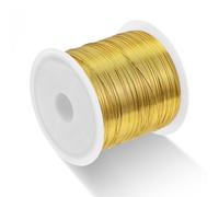 328ft 30 Gauge Gold Jewelry Wire, 0.3mm Tarnish Resistant Dead Soft Copper Wire for Jewelry Making, Wrapping, Beading, Copper Craft String for Electroculture Gardening, Sculpting, DIY Artwork