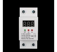 32A 220V Self Recovery Automatic Reconnect Under Voltage Protector Lightening Relay LCD Voltmeter Monitor 1Pcs Automatic switch