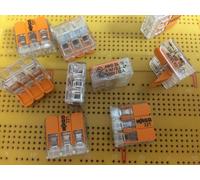 32A 3-Conductor WAGO 221 Terminal Lever Splice Side Entry 4mm2 Multi Qty
