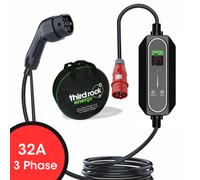 32A 3 Phase Type 2 Portable Ev Charger 22Kw - Red Cee Plug - 6-32A Adjustable - 5M Cable