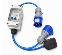 32A 3 Pin 230V MCB Distribution Box to 16A 3 Pin & 13A UK Socket