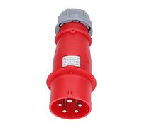 32A 3P+N+E Industrial Plug/Socket, 5-Pins Waterproof Dustproof Industrial Plug Aviation Male/Female Connector Concealed Straight Plugs Ac 220-380V 240-415V, For Airport, Wharf, Metallurgy (Plug)
