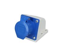 32A 3Pin 2P+E IP44 Waterproof Industrial Connector Plug and Socket - Durable Electrical Power Connection(Dark Grey)