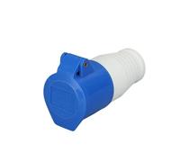 32A 3Pin 2P+E IP44 Waterproof Industrial Connector Plug and Socket - Durable Electrical Power Connection(Lavender)