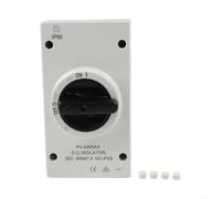 32A 4 Pole 1000V DC Rotary Isolator Switch IP66 for Solar PV Array Disconnect Load Break Gray