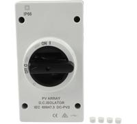 32A 4 Pole 1000VDC IP66 Solar PV Isolator Switch 32A, 1000V, 32A DC Rotating Disconnect Switch for Photovoltaic Array Installation and Maintenance, DIY Power Systems, Portable Charging, Outdoor L...