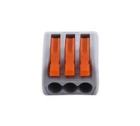 32A 400V 3-Way Spring Terminal Block with Test Hole