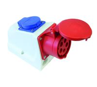 32A 5P Fixed Socket 400V + 2P + Z 230V/z COMBI 9225-6f.