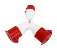 32A 5Pin Socket, 3 Phase Plug Y Shaped Industrial Socket Connector Site Aviation Plug for Power Tools Machinery. Exceptional Electrical Conductivity, Effective Dust Prevention,