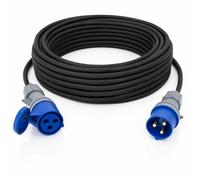 32A Blue Extension Lead, 25m - 3 Pin 230V Single Phase - 6mm² H07RN-F Heavy Duty Rubber Cable (25 Metre)