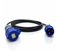32A Blue Extension Lead, 3m - 3 Pin 230V Single Phase - 4mm² H07RN-F Heavy Duty Rubber Cable (3 Metre)