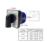 32A Three Position 2 Poles 8 Screws Cam Rotary Switch Manual Transfer Changeover Selector LW26 YMW26-32/2 IDGTTLDF