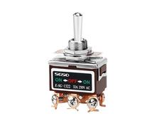 32A250V switch silver dot rocker switch 6-pin 3-gear twist switch toggle switch E-SG1322 1021 1122 1221 1321 SPST Rocker Switch IDGTTLDF(6Pin 32A E-SG-1322)