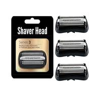 32B Replacement Foil Heads，Compatible For Braun， Series 3 Shaver 3000s,3010s,3020s,3030s,3040s,3050cc,3070cc,3080s,3090cc,320,330(THREE (32B))