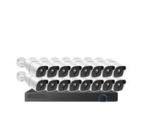 32CH 4K 8MP Surveillance POE Camera System NVR With IP Dome Outdoor Human Detection 16Channel CCTV Kit Remote Access Good Image Quality(4T,32CH NVR 16 PCS cam)