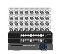 32CH 4K Security System H.265 NVR Kit 8MP AI Human Detection Indoor Outdoor Night Vision Color Video Surveillance Camera Set Motion Detection(3T,5MP 32PCS Camera)