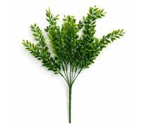 32cm Artificial Boxwood Style Foliage Spray Stem Faux Green Leaf Bush