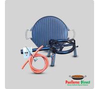 32cm Cast Iron BBQ Griddle & 20cm Gas Burner Kit / Set