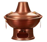 32cm Copper Hot Pot - Authentic Chinese Charcoal Soup Pot, Perfect Kitchen Cookware for Family Gatherings & Home Parties, Ideal for Delicious Meals and Festive Feasts