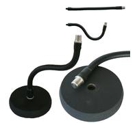 32cm Flexible Desktop Gooseneck Microphone Stand - 3/8” Mic Thread Clip Mount - Loops
