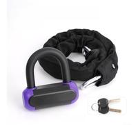 32cm for mini U-Lock 90cm Chain Reinforced Security Guard 32cm(Purple) | for a3 carbon steel construction, resists cutting hammering drilling, thickened chain links, heavy duty protection