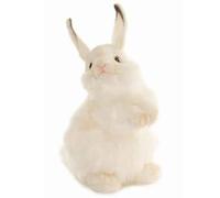 32cm Hansa White Standing Rabbit Plush Realistic Handmade Stuffed Animal Toy