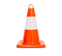 32CM High Visibility Safety Cone | Bright Orange Traffic Cone with Reflective Tape | Durable PVC Cone for Roadside Emergencies, Driving Practice, Sports Training & Maintenance Areas