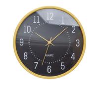 32cm Modern Scandi Round Bamboo Wall Clock | Wall-mounted Clock Wooden Clock | Bamboo Wood Hanging Clock - Black