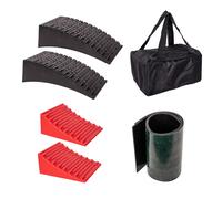 Lyte 32Cm X 6Cm Set Of 2 Red & Black Plastic Heavy Duty Rv Campervan Leveller With Carry Case