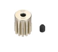 32DP Aluminum Pinion Gear, Motor Gear for RC Cars Drones Small Mechanical Devices, 12T Tooth Count Selection (Titanium Gold)