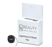 32ft/10m Fine Charcoal Thread Brow Mapping Pre- Inked String Ultra-Thin String For Microblading PMU Safe For Mark Eyebrow Mapping String Tool For Microblading