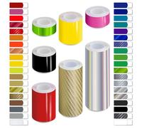 32ft 9.80m Self-Adhesive Vinyl Pin Stripe Line Decal Sticker Tape - CARBON FIBER SILVER, 2.0" | 50mm. Suitable for Cars, Vans, Motorcycles, Bikes, Models, Tuning & Styling, and much more