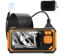 32ft Endoscope Camera with Light, 4.3inch HD Screen No WLAN Required Inspection Cam IP67 Waterproof, Flexible Digital Borescope, Industrial Endoscope Tube Camera