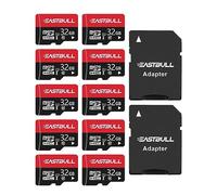 32GB 10-Pack of Micro SD Cards, EASTBULL SD Memory Cards 32GB SD Cards Pack Full HD Video 90MB/s UHS-I U1 Micro SDHC Class 10 for Surveillance Security Cam (10 Units and 2 Adapters)