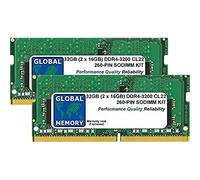 32GB (2 x 16GB) DDR4 3200MHz PC4-25600 260-PIN SODIMM MEMORY RAM KIT COMPATIBLE WITH LAPTOPS/NOTEBOOKS