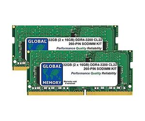 32GB (2 x 16GB) DDR4 3200MHz PC4-25600 260-PIN SODIMM MEMORY RAM KIT COMPATIBLE WITH LAPTOPS/NOTEBOOKS