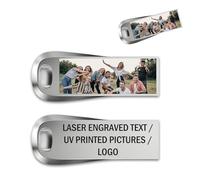 32GB/64GB/128GB USB Stick - Personalised USB Stick,Custom Usb Flash Drives - Laser Engraved Text/Name, Uv Printed Photo/Logo, Usb Flash Drive, Fast Reading & High Compatibility (Style I, 32, GB)